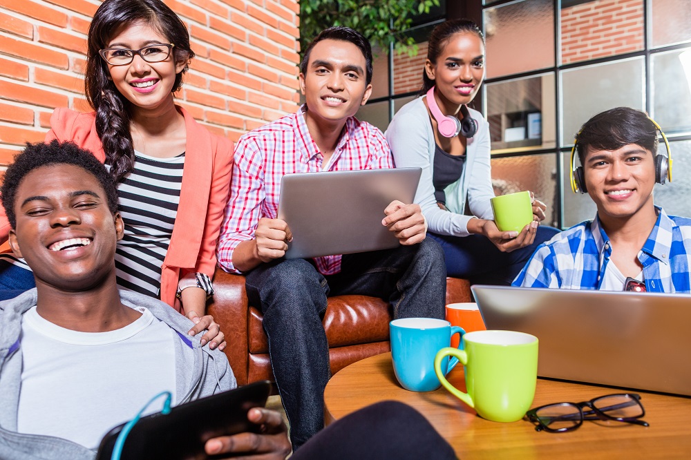  students sitting in group